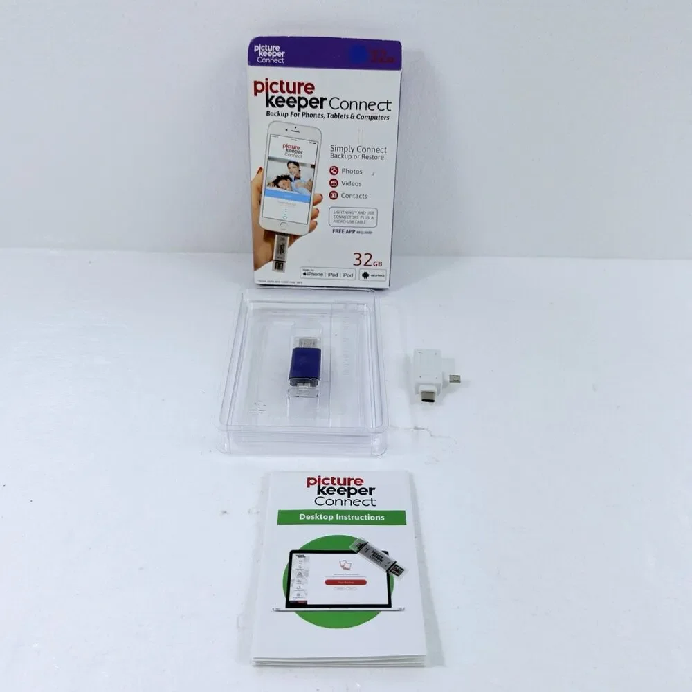 Picture Keeper Connect 32GB Photo Backup Drive iPhone Android Computer New